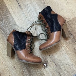 Sam Edelman Leather Sherpa Ankle Boots